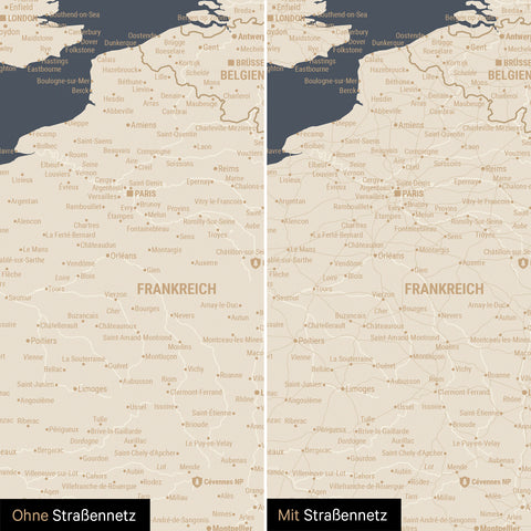 Carte magnétique de l'Europe TRAVEL® Tableau magnétique – Hale Navy