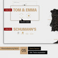 Magnetische Europa-Karte in einem modernen Design in Light Black als Magnet-Poster mit Personalisierung als Logo mit einer Weltkugel
