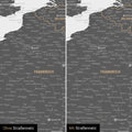 Neutrale und schlichte Ausführung einer Europakarte als Magnet-Poster in Light Gray
