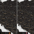 Europa Landkarte Design in Light Black (Weiß-Schwarz) wahlweise in deutscher oder englischer Sprache