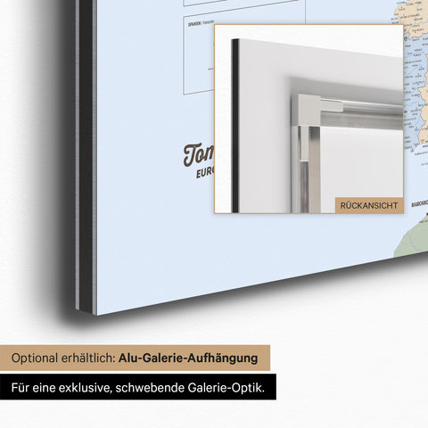 Carte magnétique de l'Europe TRAVEL® tableau magnétique – atlas multicolore (carte politique)