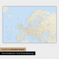 Neutrale Ausführung einer Landkarte von Europa als Poster in der Farbe Multicolor Classic