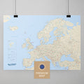Europa Karte in der Farbe Multicolor Classic in einem modernen, minimalistischem Design als Poster kaufen