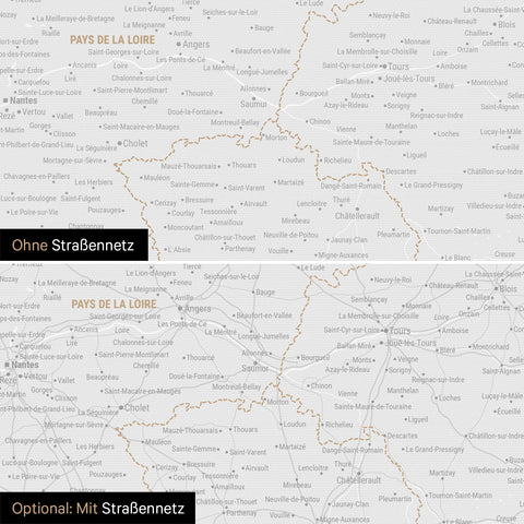 Carte de France TRAVEL® à épingles – Gris foncé