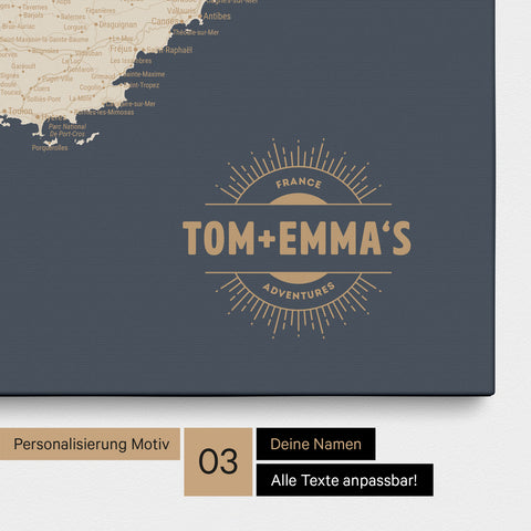 Carte de France TRAVEL® à épingles – Hale Navy