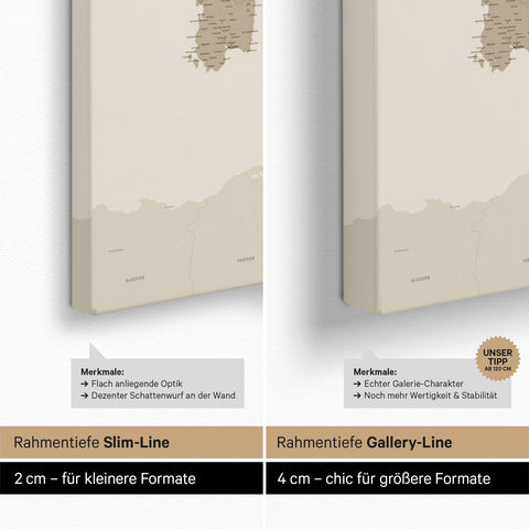 Carte d'Italie TRAVEL® Carte à épingles – Sable du désert