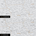 Kanada & USA Karte Pinn-Leinwand in Dunkelgrau optional mit dem Straßennetz der größten Highways und Interstates