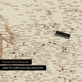 Detaillierte Kanada & USA Karte als Pinn-Leinand in Treasure Gold zeigt Pins ins Reisezielen von British Columbia und Washington