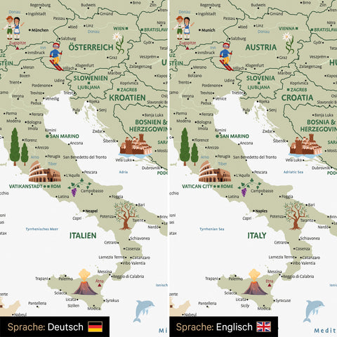 Tableau magnétique Europe pour enfants – MINIVENTURES® White