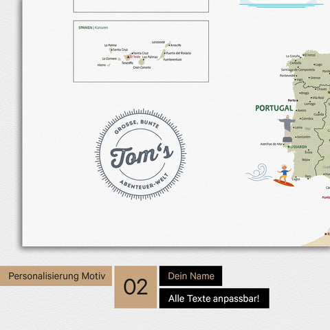 Tableau magnétique Europe pour enfants – MINIVENTURES® White