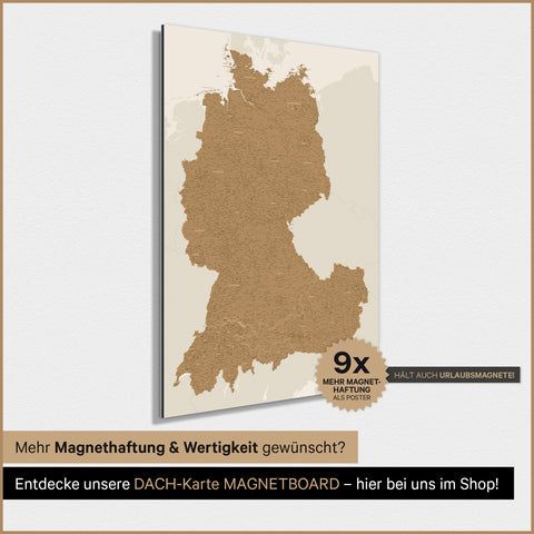 Carte DACH TRAVEL® Magnetposter – en 21 couleurs