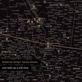 Ausschnitt einer Nordamerika Landkarte als Pinn-Leinwand in Light Black (Weiß-Schwarz) zeigt Reiseziele und Highlights in Kanada und USA