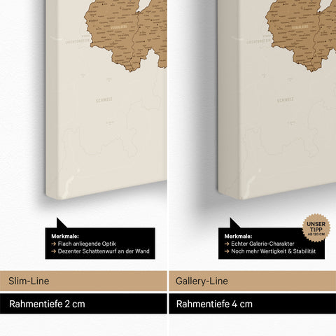 Carte d'Autriche TRAVEL® Carte à épingles – Bronze