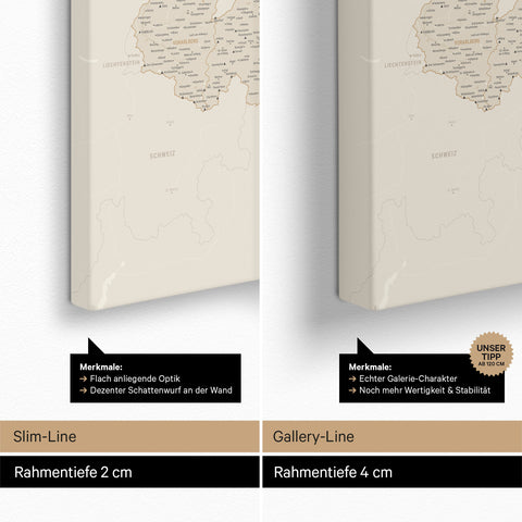 Carte d'Autriche TRAVEL® Carte à épingles – Or