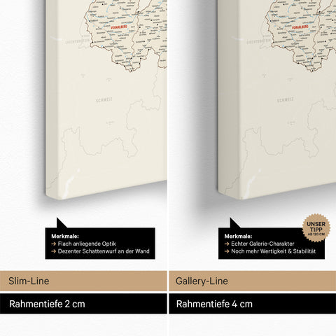 Carte d'Autriche TRAVEL® Carte à épingles – Multicolore Classique