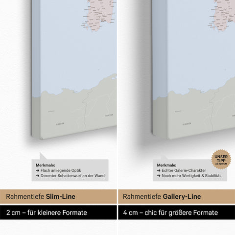 Carte politique de l'Italie TRAVEL® Carte à épingles – Atlas multicolore