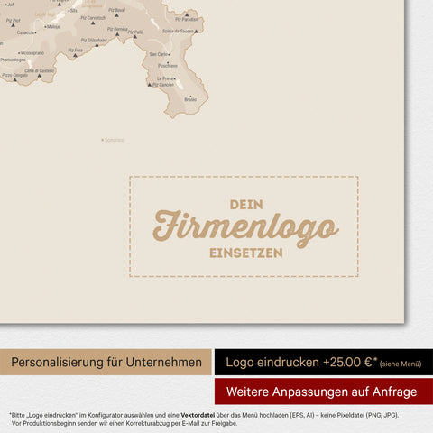 Carte magnétique de la Suisse TRAVEL® Tableau magnétique – Or