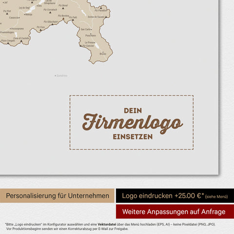 Carte magnétique de Suisse TRAVEL® Tableau magnétique – Multicolore Beige