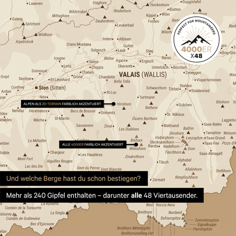 Carte magnétique de la Suisse TRAVEL® Tableau magnétique – Or Trésor