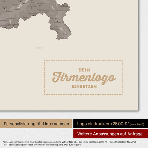 Carte magnétique de Suisse TRAVEL® Tableau magnétique – Gris chaud