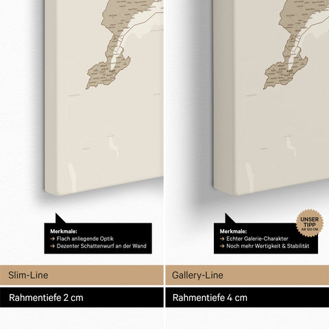 Carte de Suisse TRAVEL® Carte à épingles – Sable du désert (Beige)