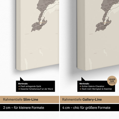 Carte de Suisse TRAVEL® Carte à épingles – Warmgray (Brun-Gris)