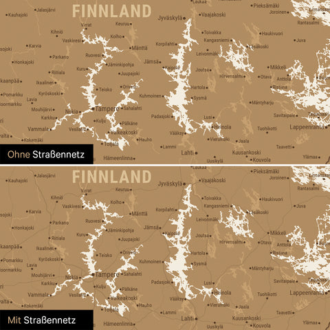 Carte magnétique Scandinavie TRAVEL® Tableau magnétique – en 21 couleurs
