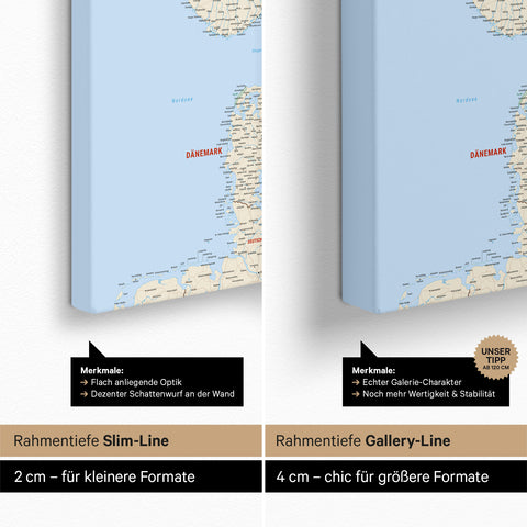 Carte de Scandinavie TRAVEL® Carte à épingles – Multicolore Classique