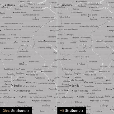 Carte Espagne & Portugal TRAVEL® Carte à épingles – Coolgray