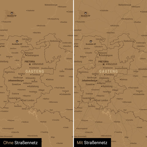 Carte de l’Afrique du Sud à épingles TRAVEL® – Bronze