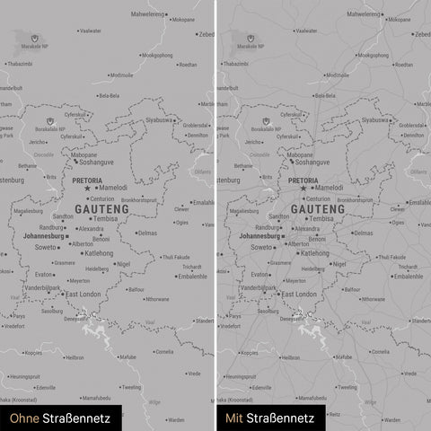 Carte de l’Afrique du Sud à épingles TRAVEL® – Coolgray
