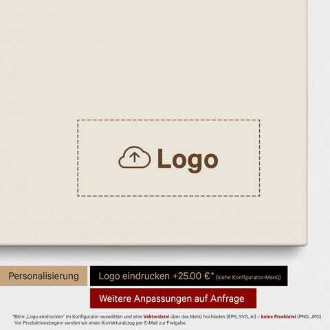 Südafrika-Karte als Pinn-Leinwand in Desert Sand (Beige) mit Eindruck eines Firmenlogos