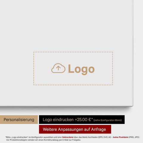 Südafrika-Karte als Pinn-Leinwand in Light Black mit Eindruck eines Firmenlogos