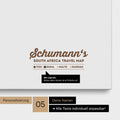 Südafrika-Karte als Pinn-Leinwand in Multicolor Beige mit Personalisierung als Logo mit Familiennamen