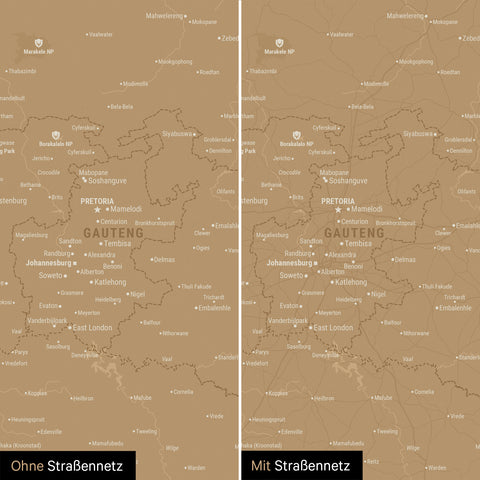 Carte de l’Afrique du Sud à épingles TRAVEL® – Sonar Black