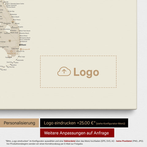 Carte des États-Unis à épingles TRAVEL® – Or