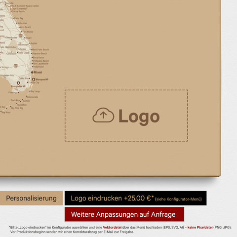 Carte des États-Unis à épingles TRAVEL® – Treasure Gold