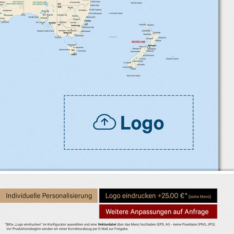 Carte du monde ANTARCTICA® tableau magnétique – Classique multicolore