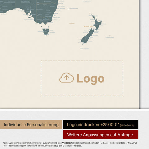 Carte du monde ANTARCTICA® tableau magnétique – Vif multicolore