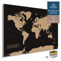 Magnetische Weltkarte ANTARCTICA mit Antarktis als massives Magnetboard in der Farbe Sonar Black, in einem modernen, minimalistischem Design zum Pinnen und Markieren von Reisezielen mit Magneten