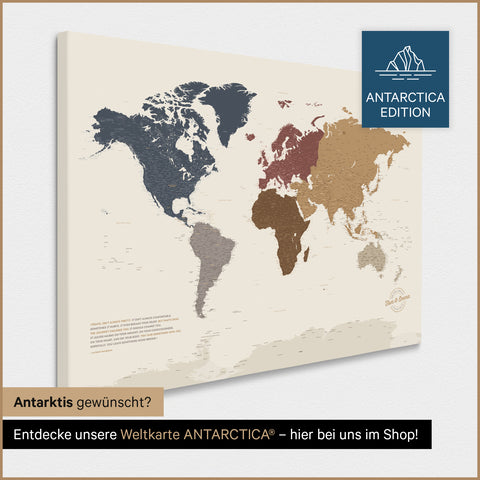 Carte du monde à épingles TRAVEL® – Multicolore Mat
