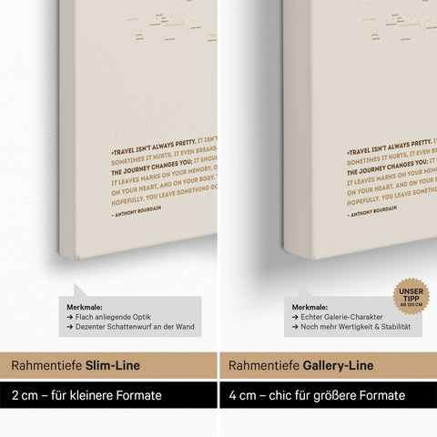 Carte du monde à épingles FINELINE® – Bronze