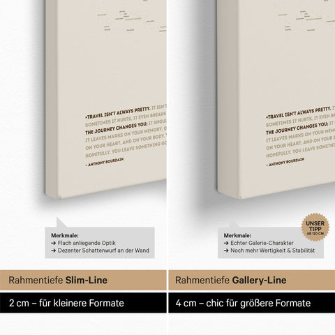 Carte du monde à épingles FINELINE® – Sable désertique