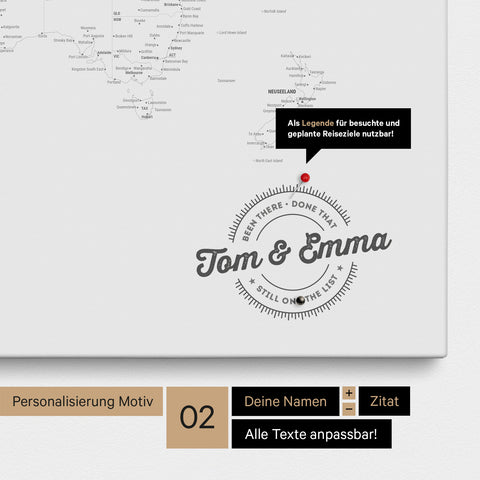 Personnalisation Motif 2 avec design circulaire et légende