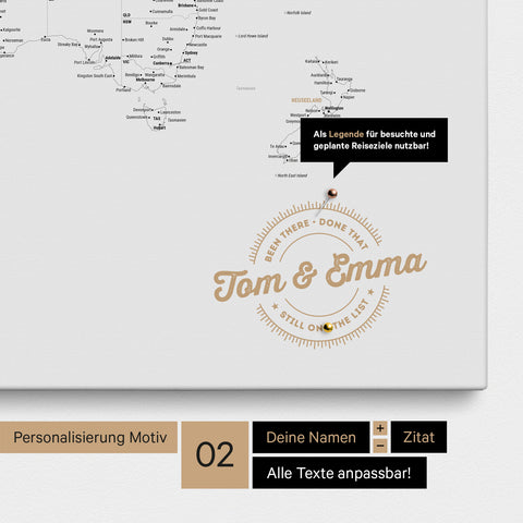 Personnalisation Motif 2 avec design circulaire et légende