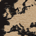 A detailed section of a world map pinboard in Sonar Black color shows a section of Europe with all countries and capitals.