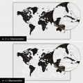 Carte du monde en couleur noir clair avec profondeurs marines bidimensionnelles