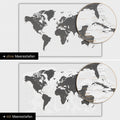 Carte du monde en couleur gris clair avec profondeurs marines bidimensionnelles