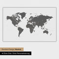 Carte du monde en version standard neutre et couleur Couleur Gris clair