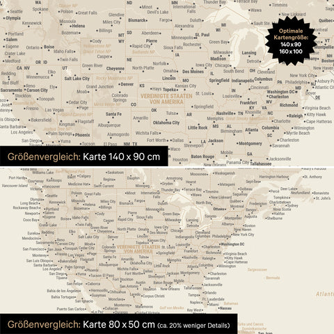 Carte du monde TRAVEL® Tableau magnétique – Or
